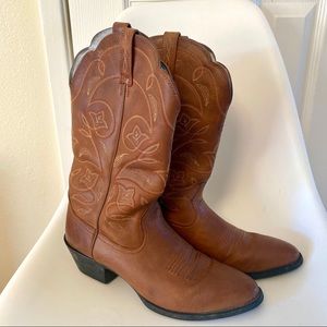 Ariat Heritage Western Cowboy Boot, Brown Leather